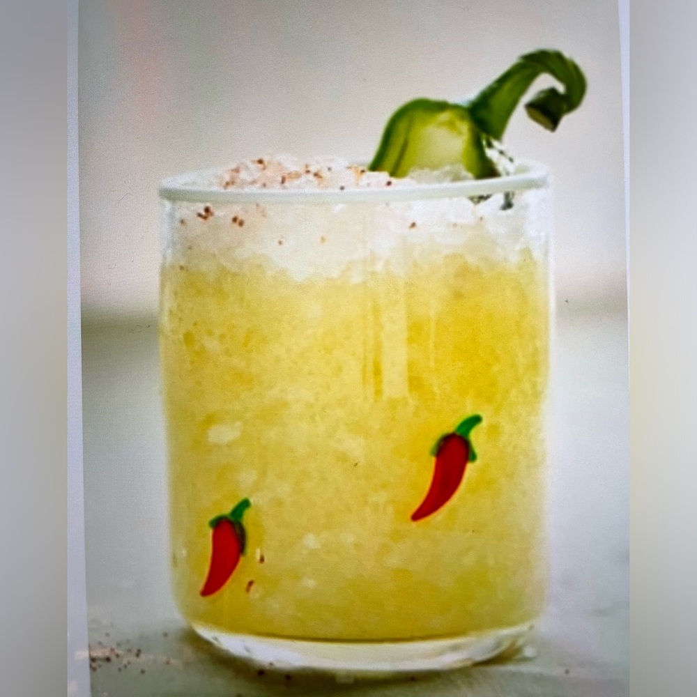 ❤️ ANTHROPOLOGIE CHILLI PEPPER ICON JUICE GLASS ANTHRO NEW